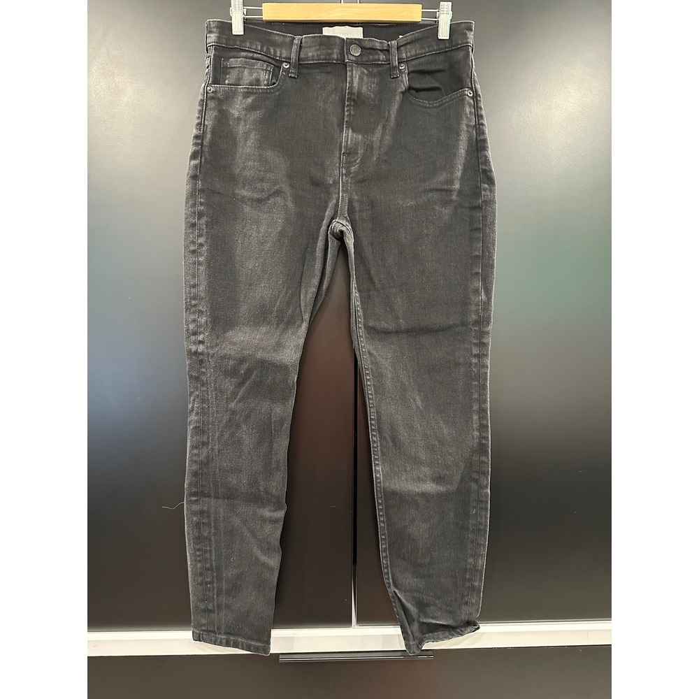 Everlane Womens High Rise Skinny Jeans Washed Black Size 31R Denim Pants